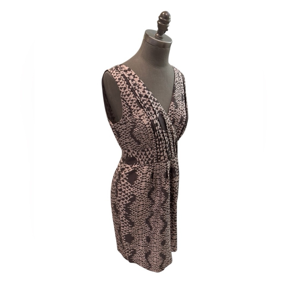 Banana Republic Silk Snakeskin Pattern Dress Petite Size 6 - Picture 3 of 12